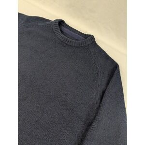 Grayers Heavyweight Navy Blue Wool Blend Fisherman Pullover Sweater Mens Large
